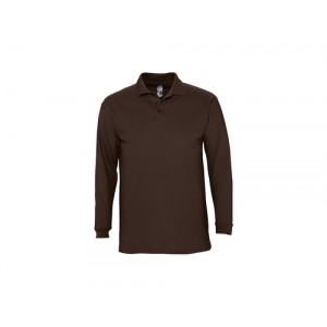POLO PIQUÉ M/COMP 3 BOT WINTER CHOCOLATE 